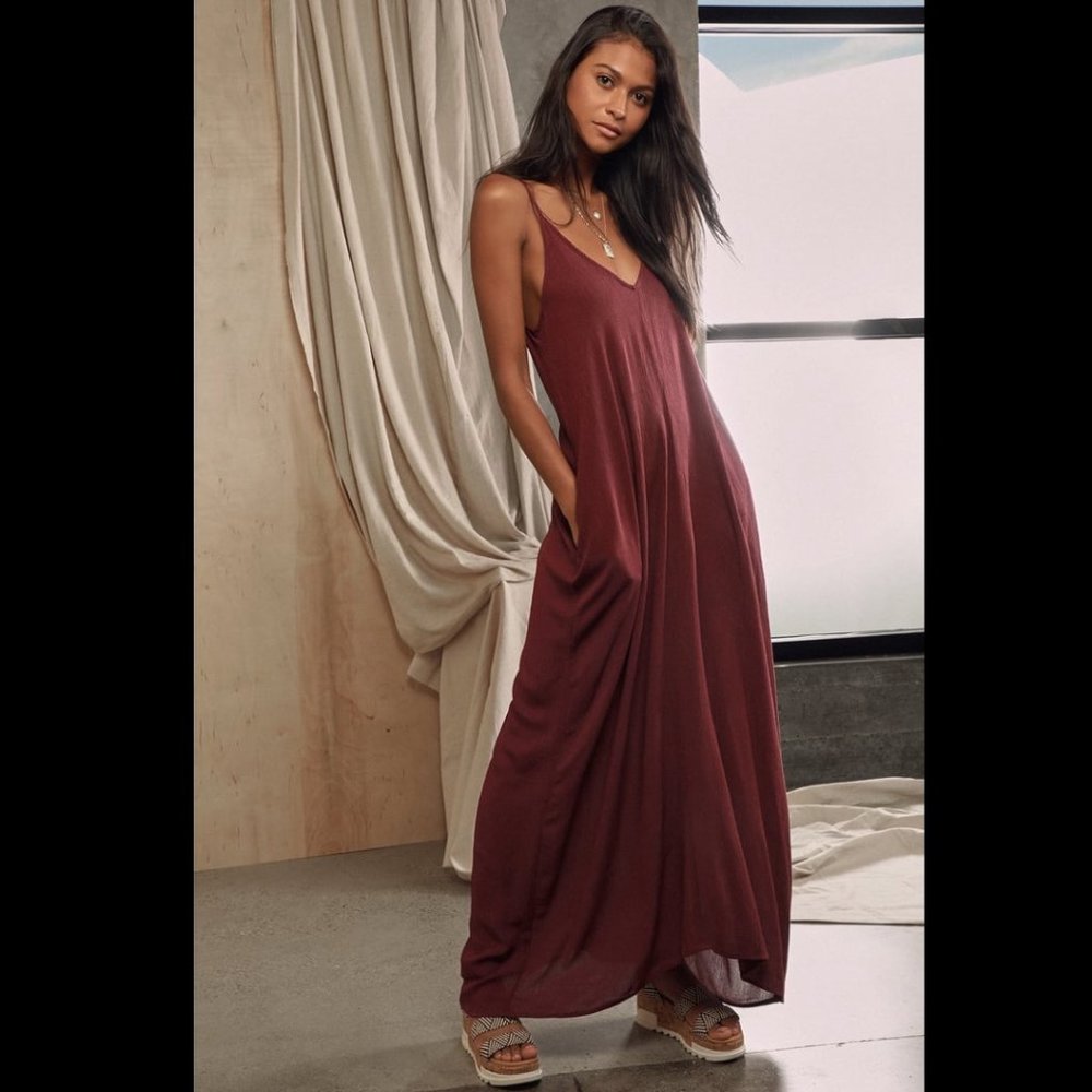 Lulu's Yours Tule Burgundy Maxi Dress